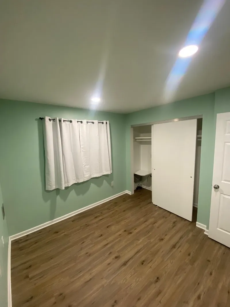 Full room remodel with new lighting.